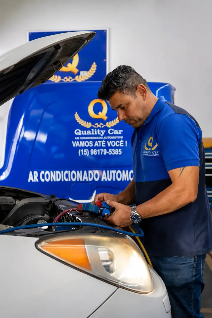 Serviço de ar-condicionado automotivo na Quality Car