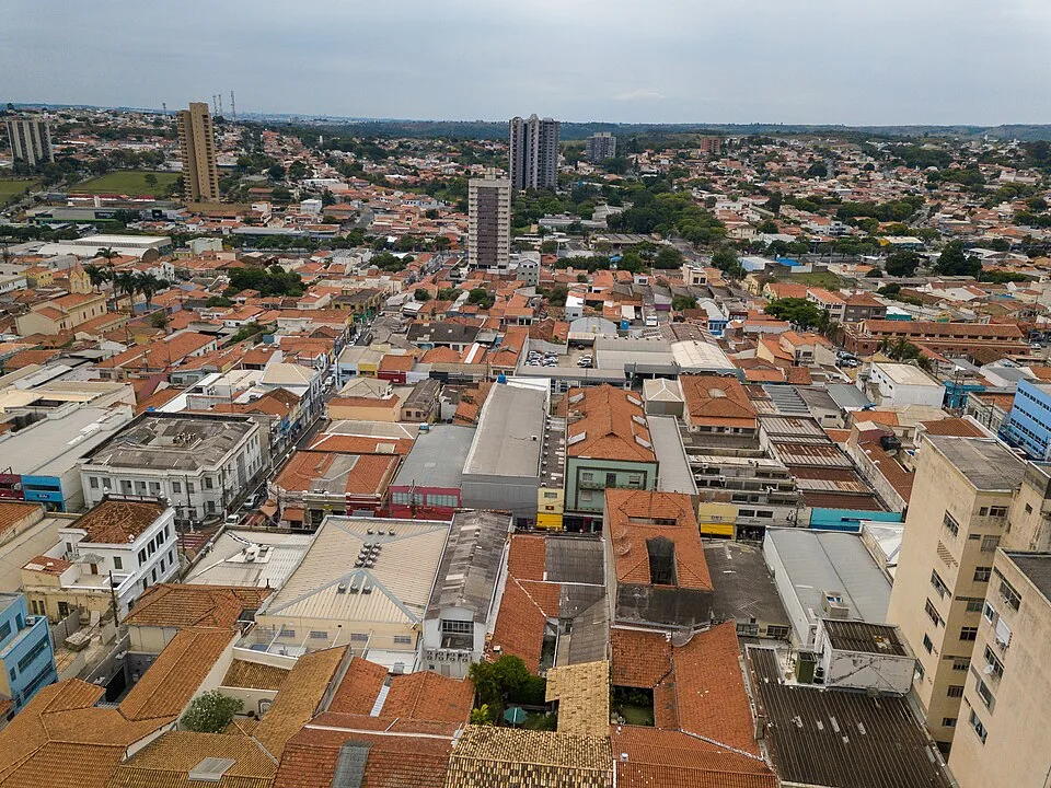 Vista aérea do centro de Itu, SP