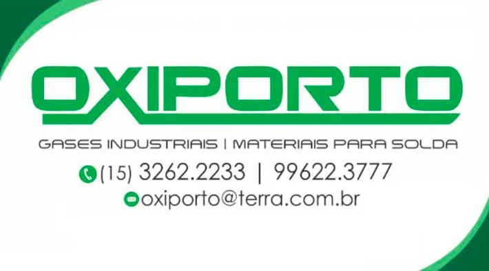 Cartão de apresentação da Oxiporto Gases Industriais